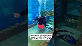 Worlds deepest pool captured with the Insta360 X3