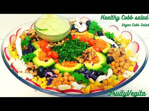 Vegan Cobb Salad with Avocado Lime Dressing Recipe