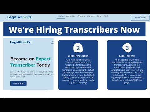 LegalProofs Transcription | Hiring Now | 2022