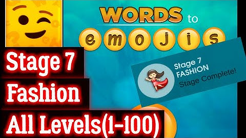 Words to Emojis Stage 7 Fashion Level (1-100) answers