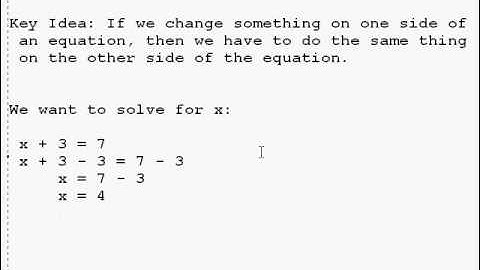 spoonitnow.com - Beginning Algebra Series Video 3 - Solving for Unknowns