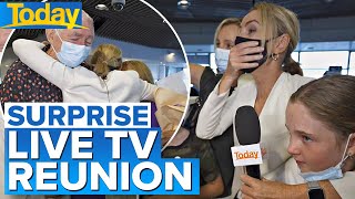 Reporter surprised on live TV with emotional reunion | Today Show Australia