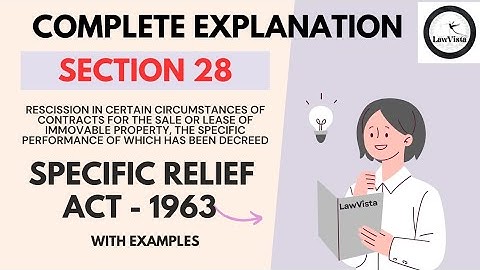 Specific Relief Act 1963 | Section 28 | Complete explanation with examples #judiciary #jmfc