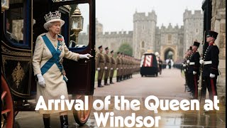 Arrival of the Queen at Windsor Castle Marks the Start of the Funeral Procession