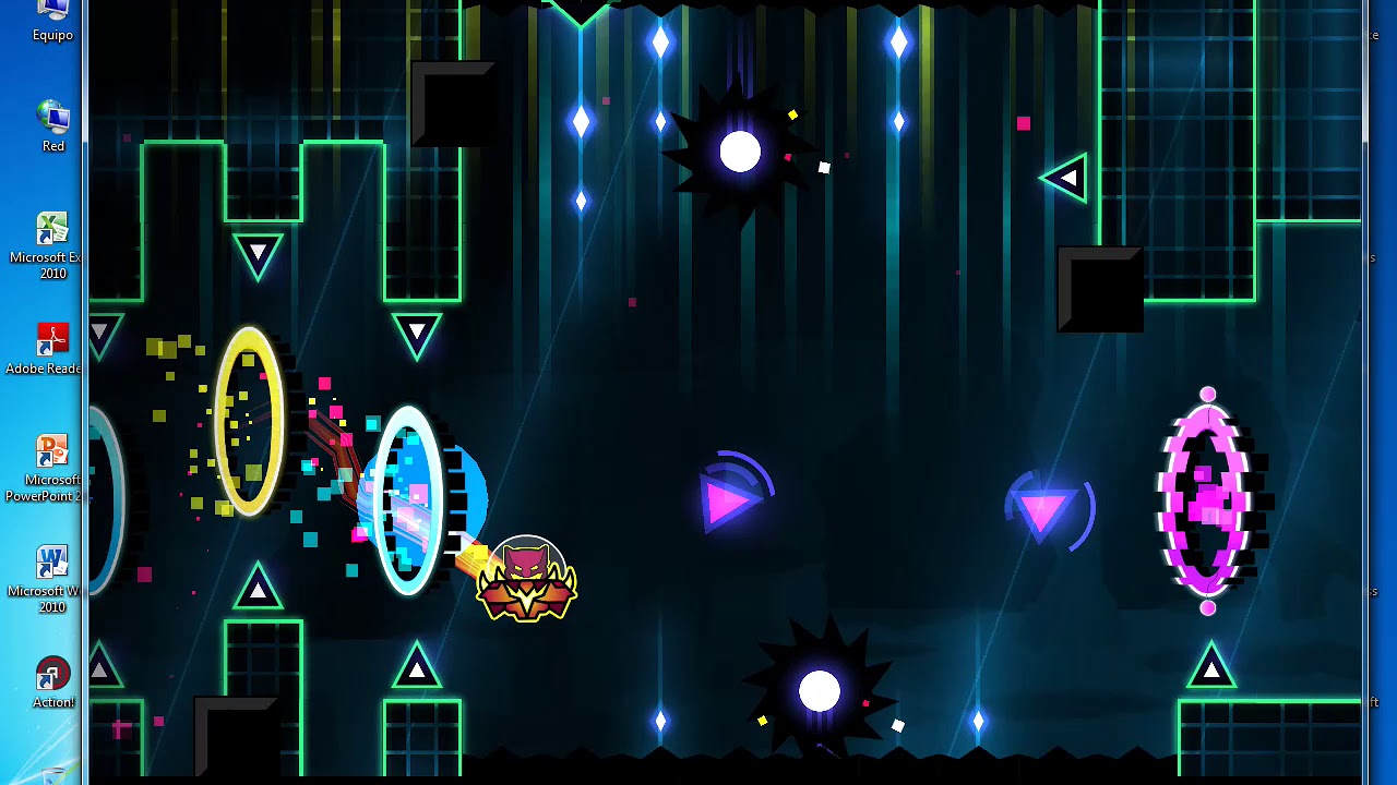 TRIPLE QUEST!! Geometry Dash 2.11 (HARDER) Convergence by Tohey [All Coins]