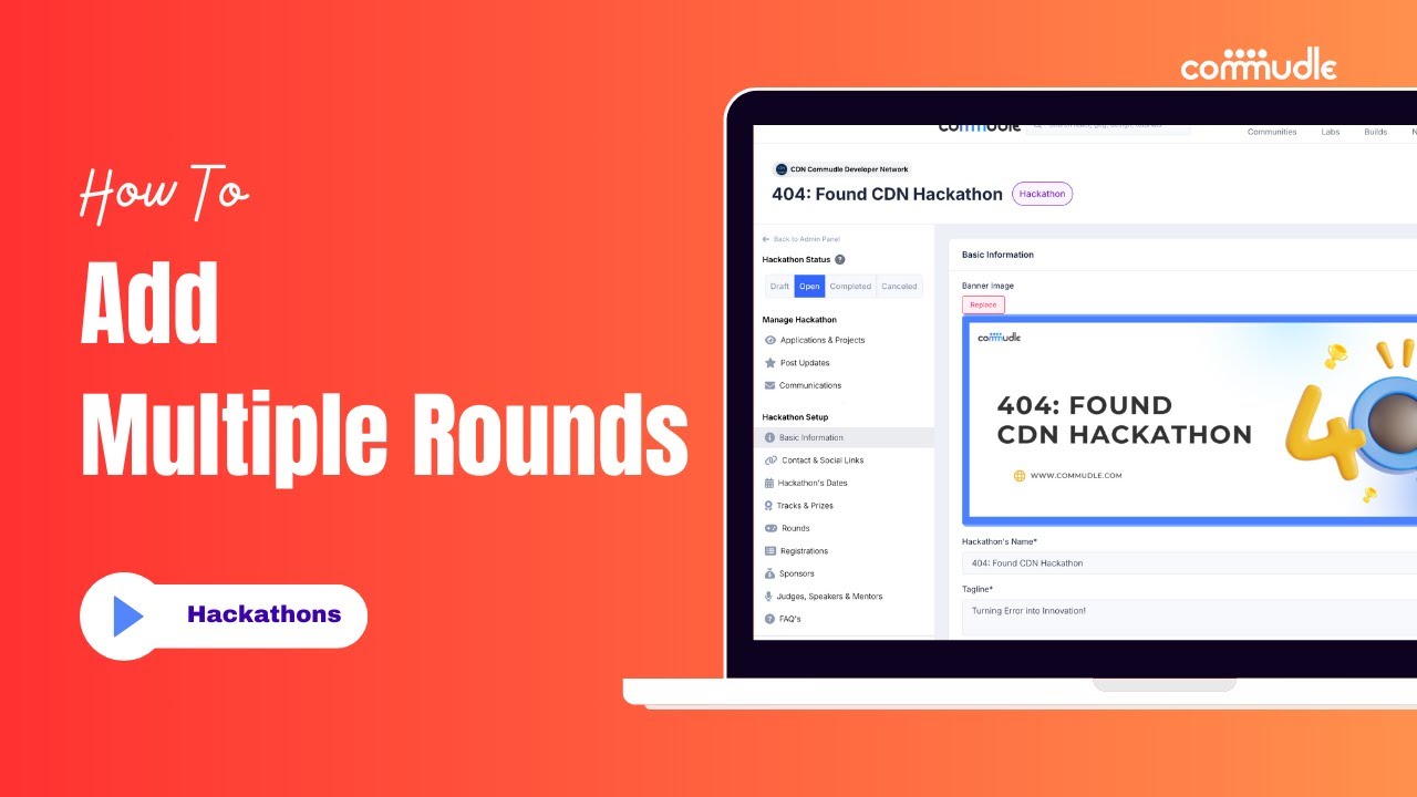 4. Hackathon - How to add rounds to my hackathon - YouTube