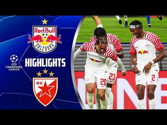 FK Crvena Zvezda Belgrad 1-2 RB Rasen Ballsport Leipzig ( Champions League  2023 - 2024 ) :: Resumos :: Videos 