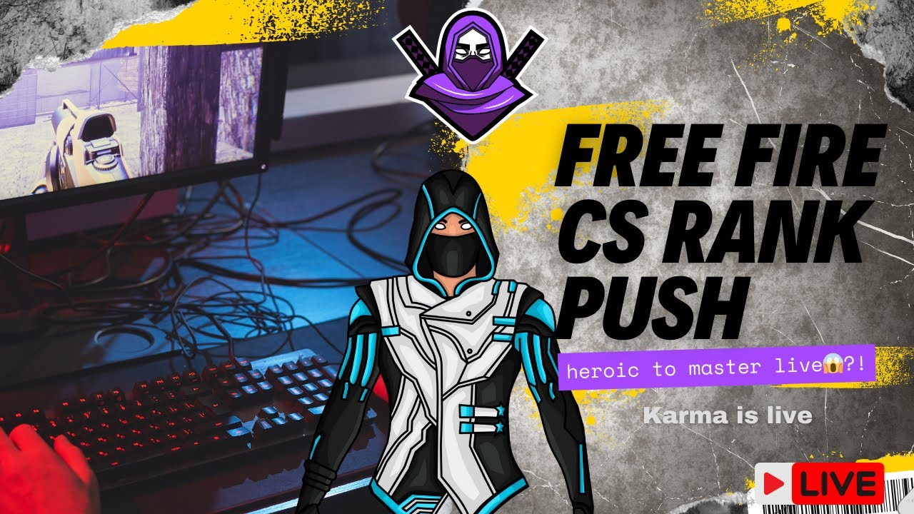 Free fire cs rank push heroic to master live stream - YouTube