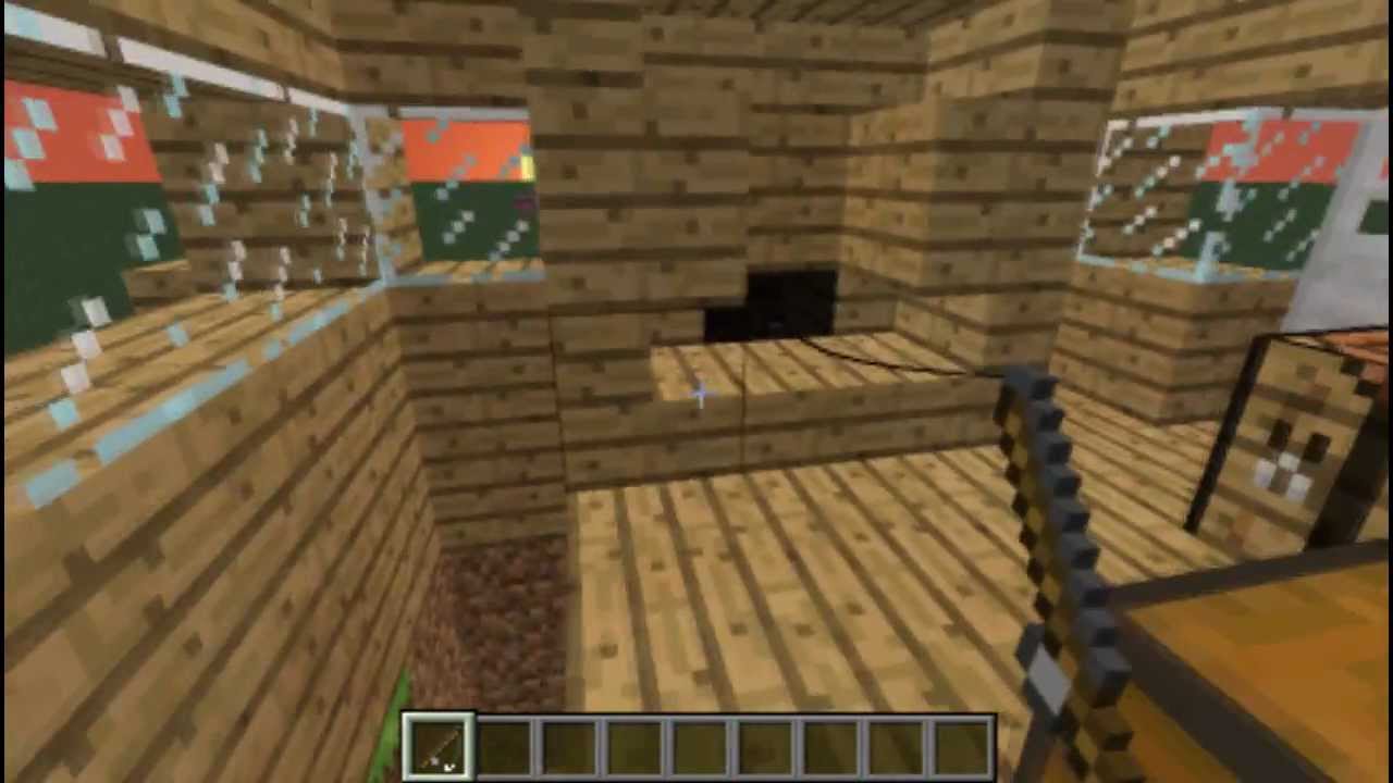 Секретный проход в полу дома - [Редстоун схема №2]