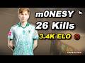 m0NESY (26-14) Rating: 1.7 (Mirage) FACEIT avg 3.4k Elo | May 29, 2026 #cs2 #m0nesy