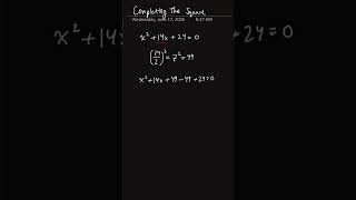 How to Complete the Square in 60 Seconds