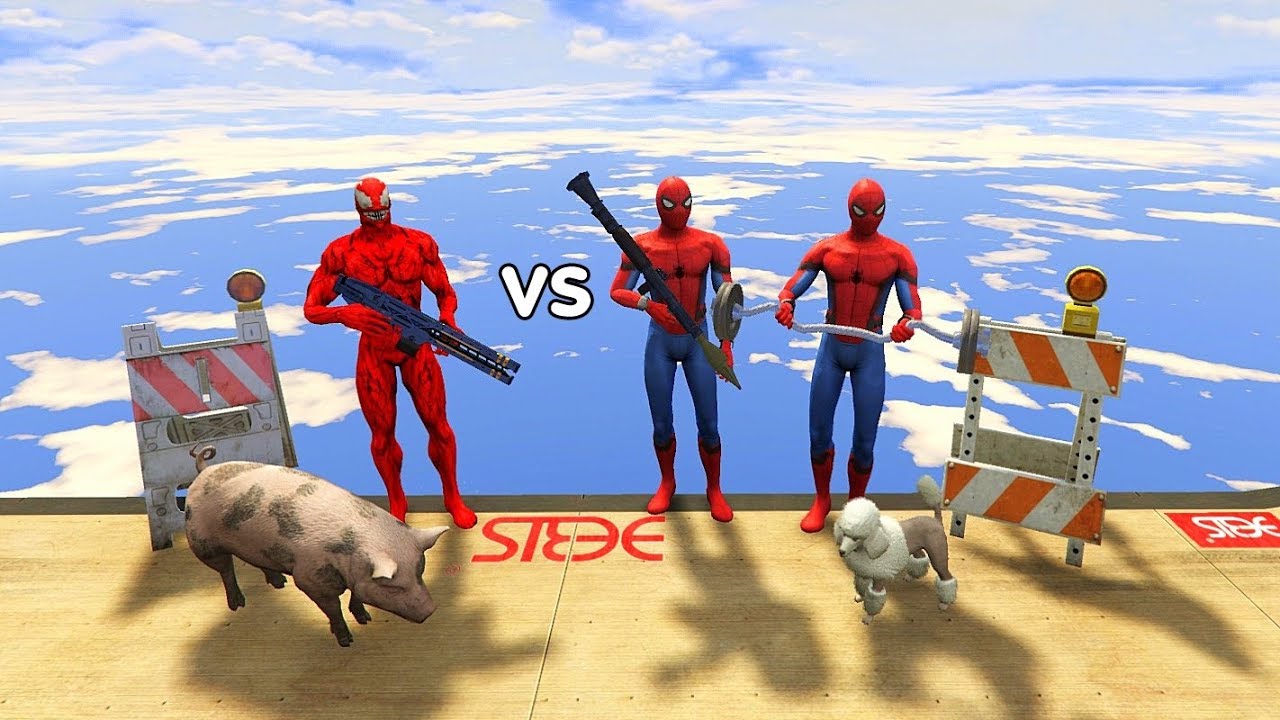 GTA 5 Water Ragdolls Spiderman VS CARNAGE Compilation vol.1(Euphoria Physics | Funny Moments) Funny