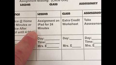 NMSBandO Missing Assignment Video