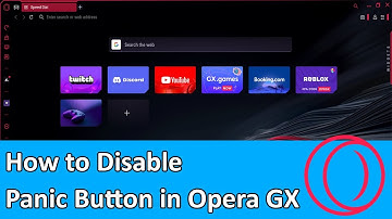 How to Disable Panic Button in Opera GX?