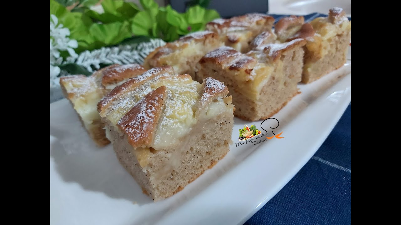 Böylesine Yumuşak Lezzetli Kek Yemelere 👌 Elmalı Kremalı Kek