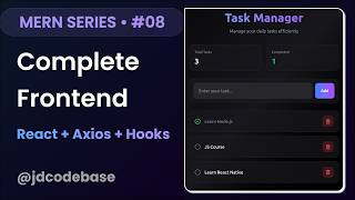 This One File Does Everything — React Frontend | MERN Task Manager #8