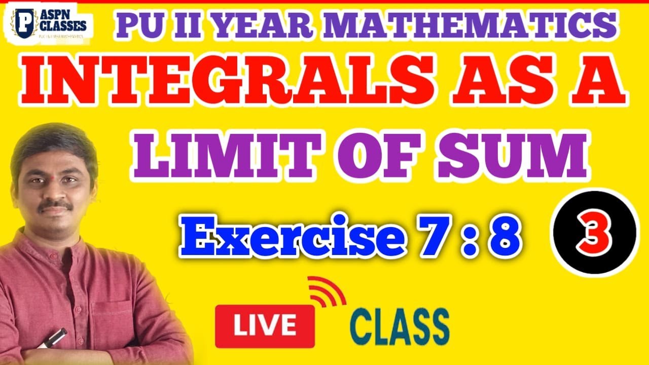 Integration Math 12 Sum Integrals as a limit of sum class 12 maths || Integration class 12 ...