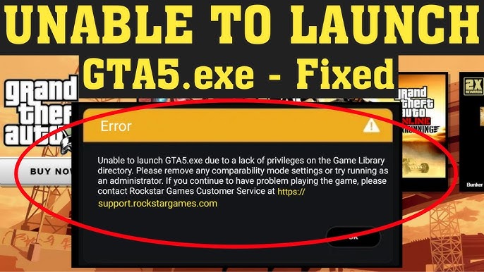 Fix Unable To Launch Gta5 Exe Error Youtube