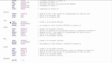 Código Saltos y Subrutinas con un microcontrolador