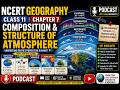 NCERT Geography Class 11 | Chapter 7 – Composition and Structure of Atmosphere ☁️ Podcast