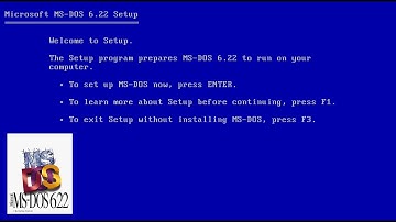 Installing MS-DOS 6.22