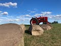Pulling Out Big Rocks With The Farmall Super M!  Field Rock Feature Work Continues...
