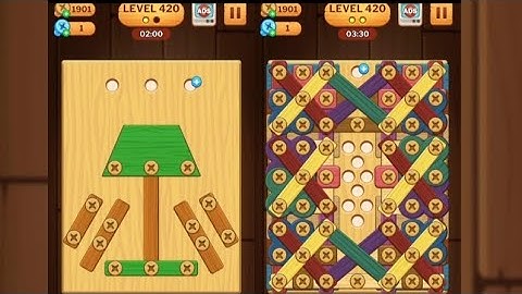 Screw Puzzle: Wood Nut & Bolt - Level 420