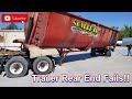 Trailer Rear End Fails! Rear axle almost comes from under the loaded trailer.