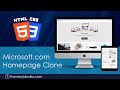 Microsoft Homepage Clone - CSS Grid, Flex &amp; Media Queries