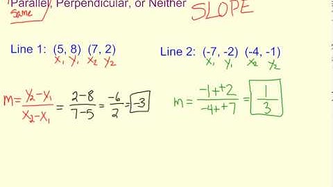 Parallel, Perpendicular, Neither
