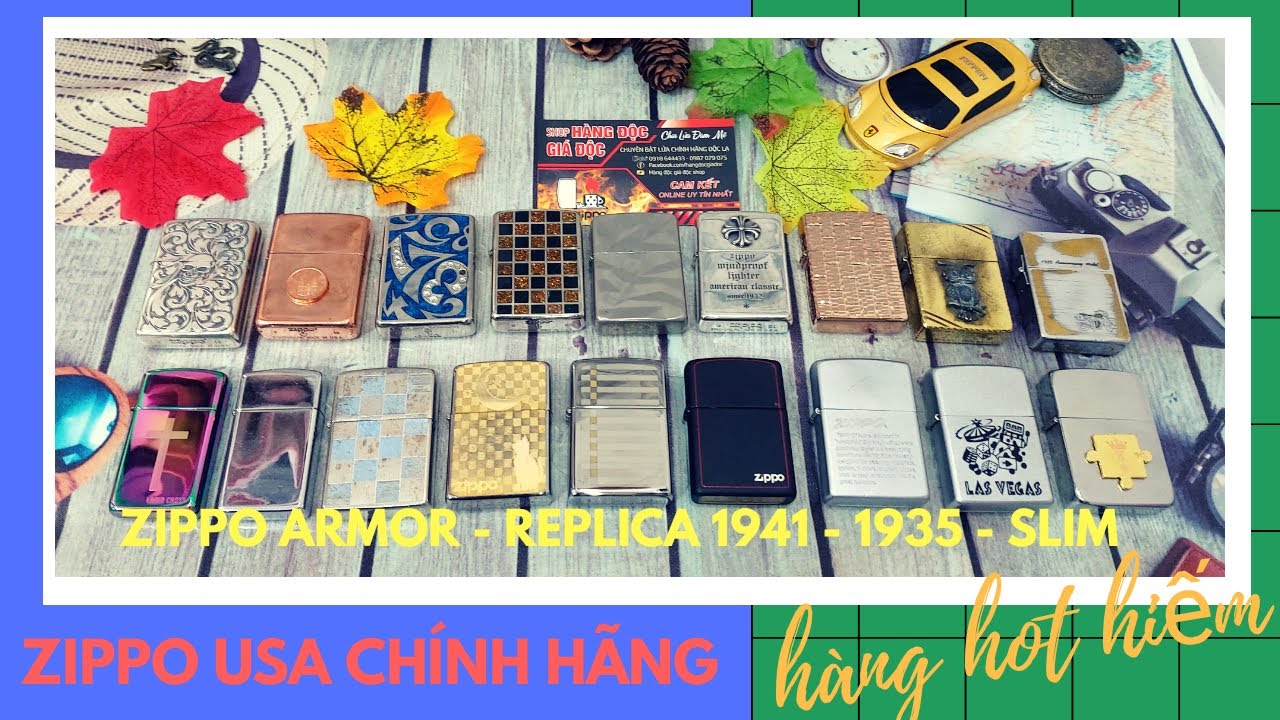 hàng độc lạ tphcm Update New ZIPPO MỸ chính hãng giá chỉ từ 399k Độc lạ / Replica 1941 - 1935 / Zippo armor/ Zippo Slim / Lô DS10