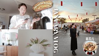 JAN VLOG | 复刻馓子豆花儿｜去逛新年集市🌼｜佛卡夏面包｜修屋顶、烤箱😭