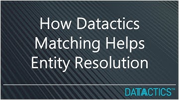 How Datactics Matching Helps Entity Resolution