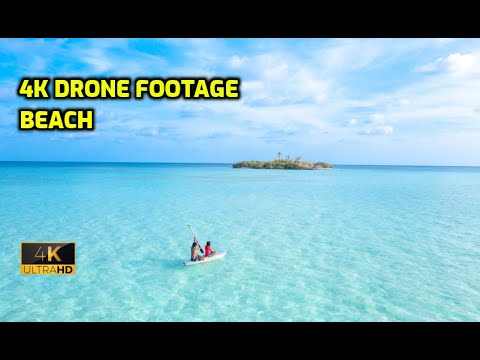 4K DRONE FOOTAGE BEACH - YouTube