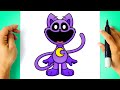 Como desenhar catnap  cmo dibujar a catnap  smiling critters  drawing poppy playtime characters