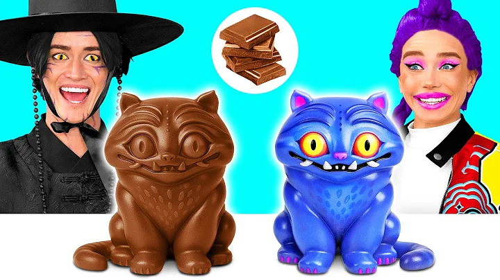 Real Food vs Chocolate Food Challenge with KPop Demon Hunters by BaRaDa Challenge