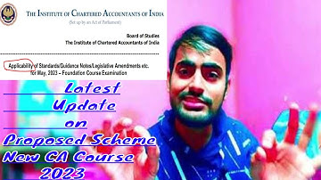 ICAI Latest Important update on New CA Course Scheme 2023😱 @Ankitcatalks @CAFoundationClasses