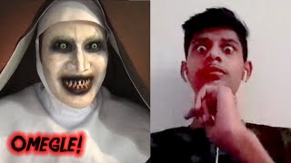 Valak (The Nun) GOES ON Omegle! | SCARE PRANK | Prince De Guzman Transformations