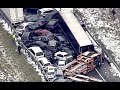 Aftermath of Deadly Car Crash in Michigan