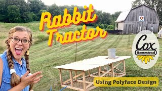 Rabbit Tractor: Polyface Designs.  Pasture Rabbits.  Cox Homestead