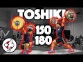 Toshiki yamamoto heavy training 150 snatch 180 power cj  2017 wwc training hall 4k 60