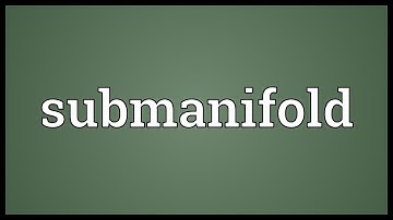 Submanifold Meaning