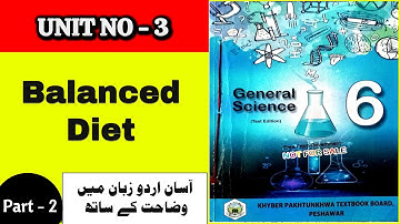 General science class 6 | Unit 3 | Balanced diet | part 2 | KPK Textbook | learn with Arif 360