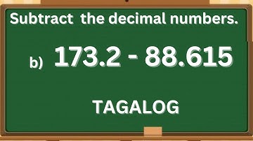 How to Subtract Decimal Numbers-TAGALOG