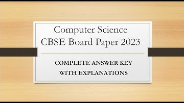 Computer Science Class 12 CBSE Board 2023 |  Answer Key |  CS 083 | Paper Solution | CSTech