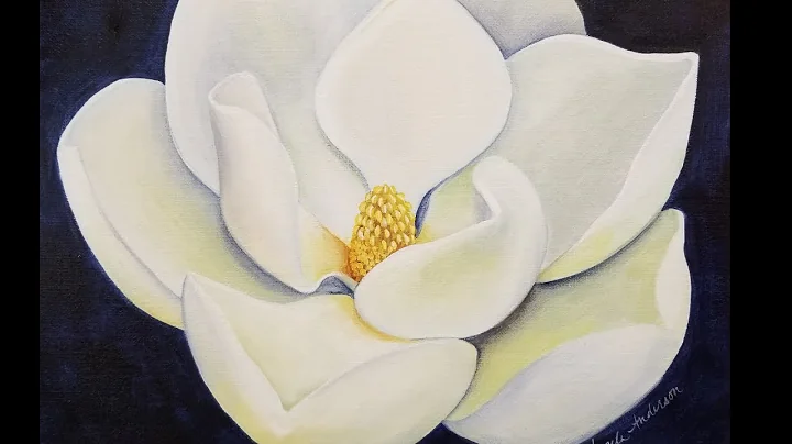 Magnolia Blossom Acrylic Painting LIVE Instruction