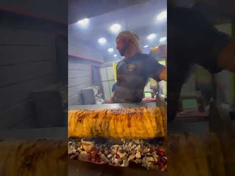 🇮🇶 Shawarma Giant Horizontal Street Food Mosul Iraq #shorts