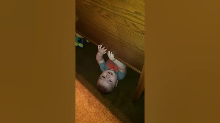 Playing on the floor at church