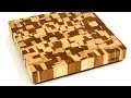 A Chaotic Pattern End Grain Cutting Board / Торцевая разделочная доска с хаотичным рисунком