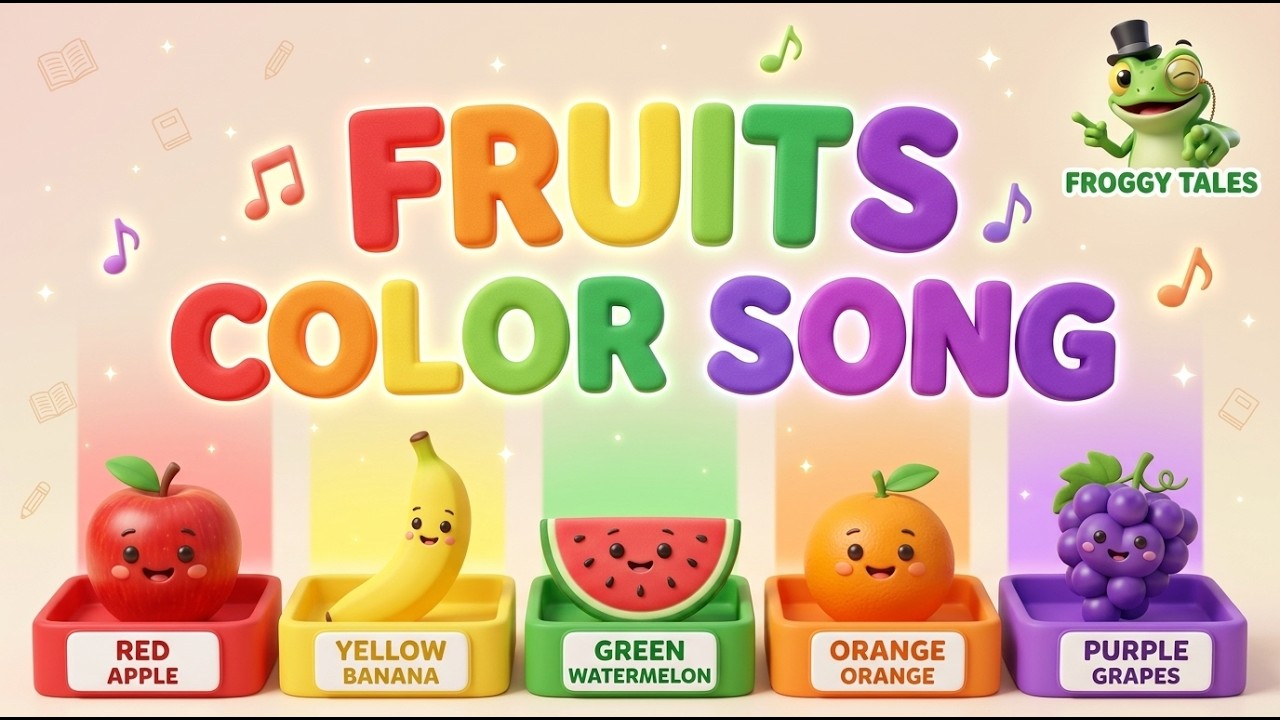 Fruits Color Song for Kids 🍎🌈 | Learn Colors with Fruits | Nursery ...
